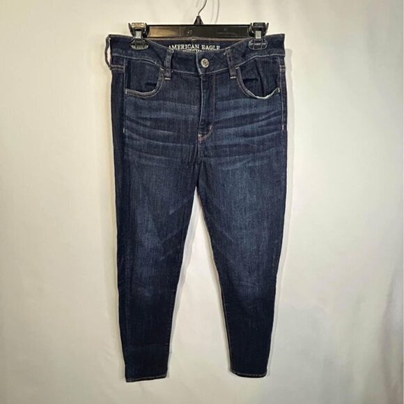 American eagle woman’s denim jeans. Hi-rise jegging. Size 10 short. Excellent co - Picture 1 of 10